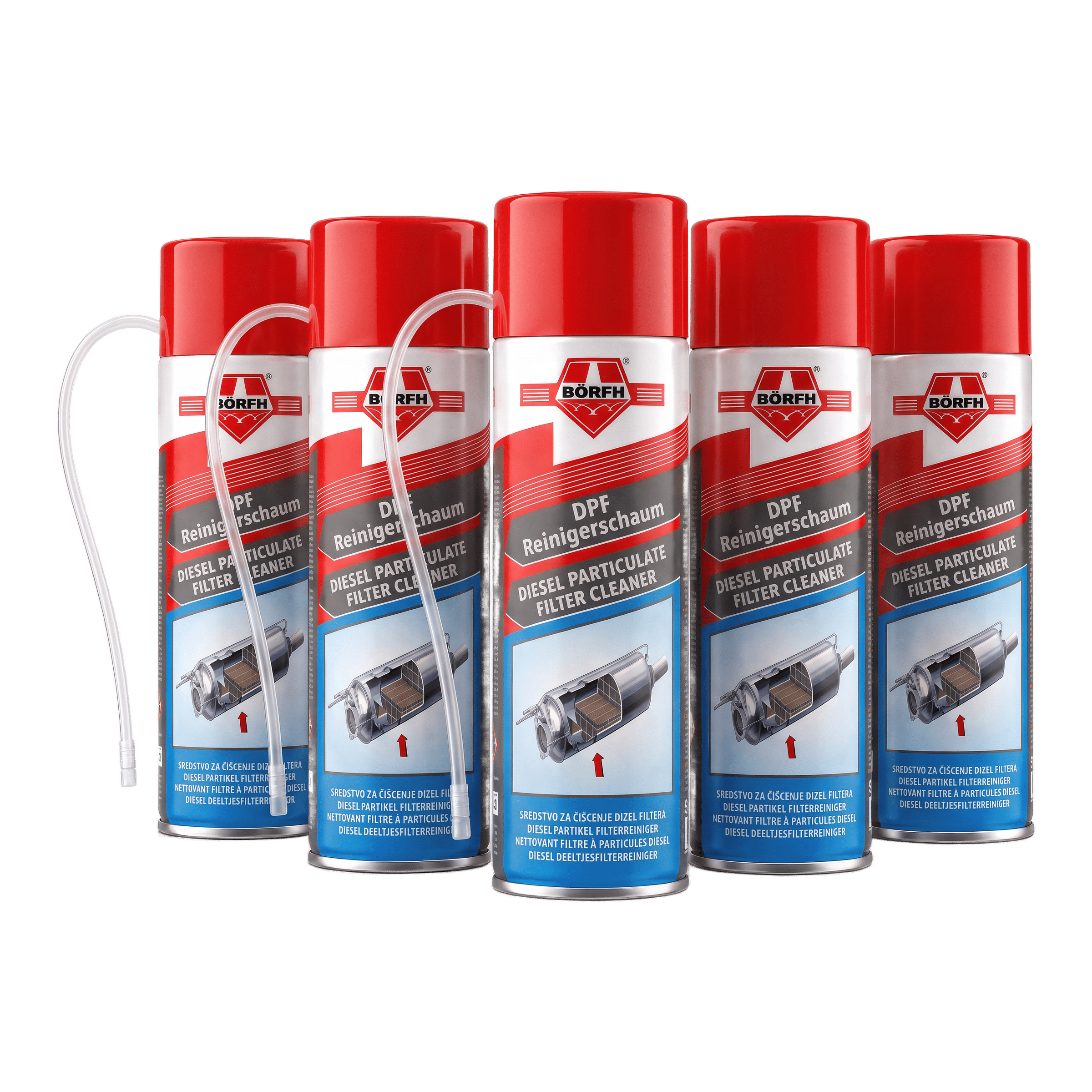 BÖRFH DPF Reiniger Spray Aerosoldose mit Schlauch zur DPF-Reinigung ohne Ausbau