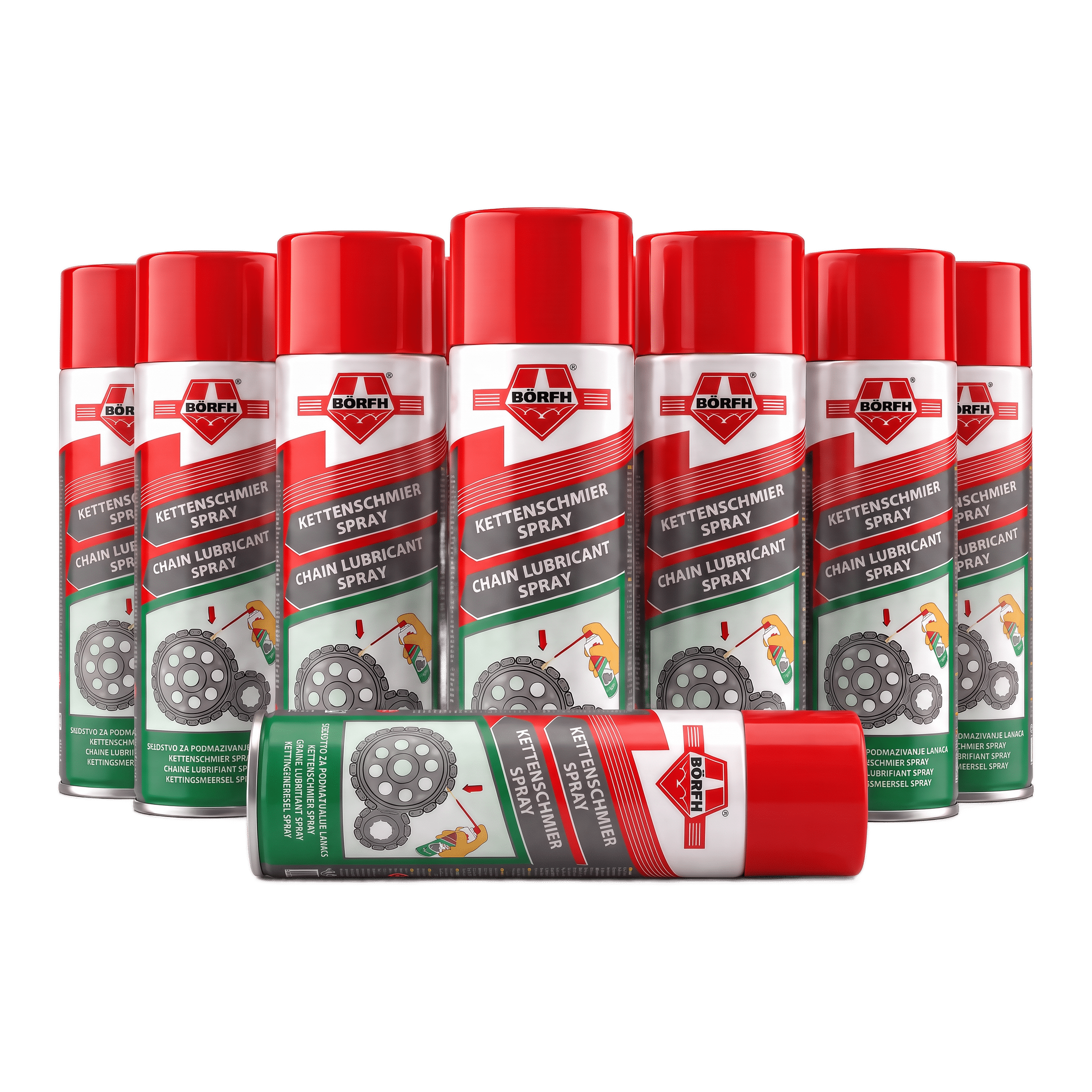 BÖRFH Kettenschmierspray Aerosoldose zum Schmieren von Motorrad- und Fahrradketten