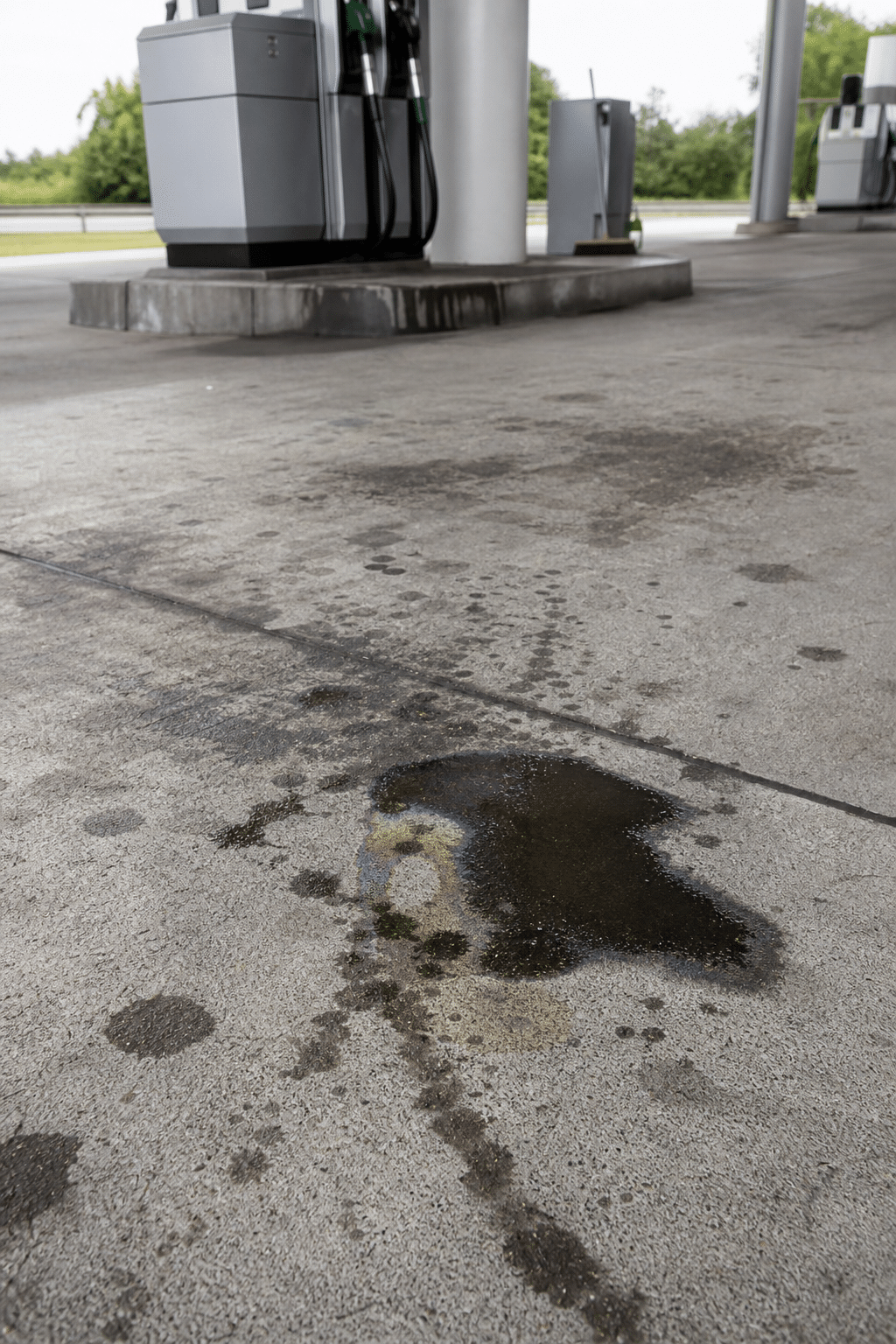 Zapfinsel an der Tankstelle