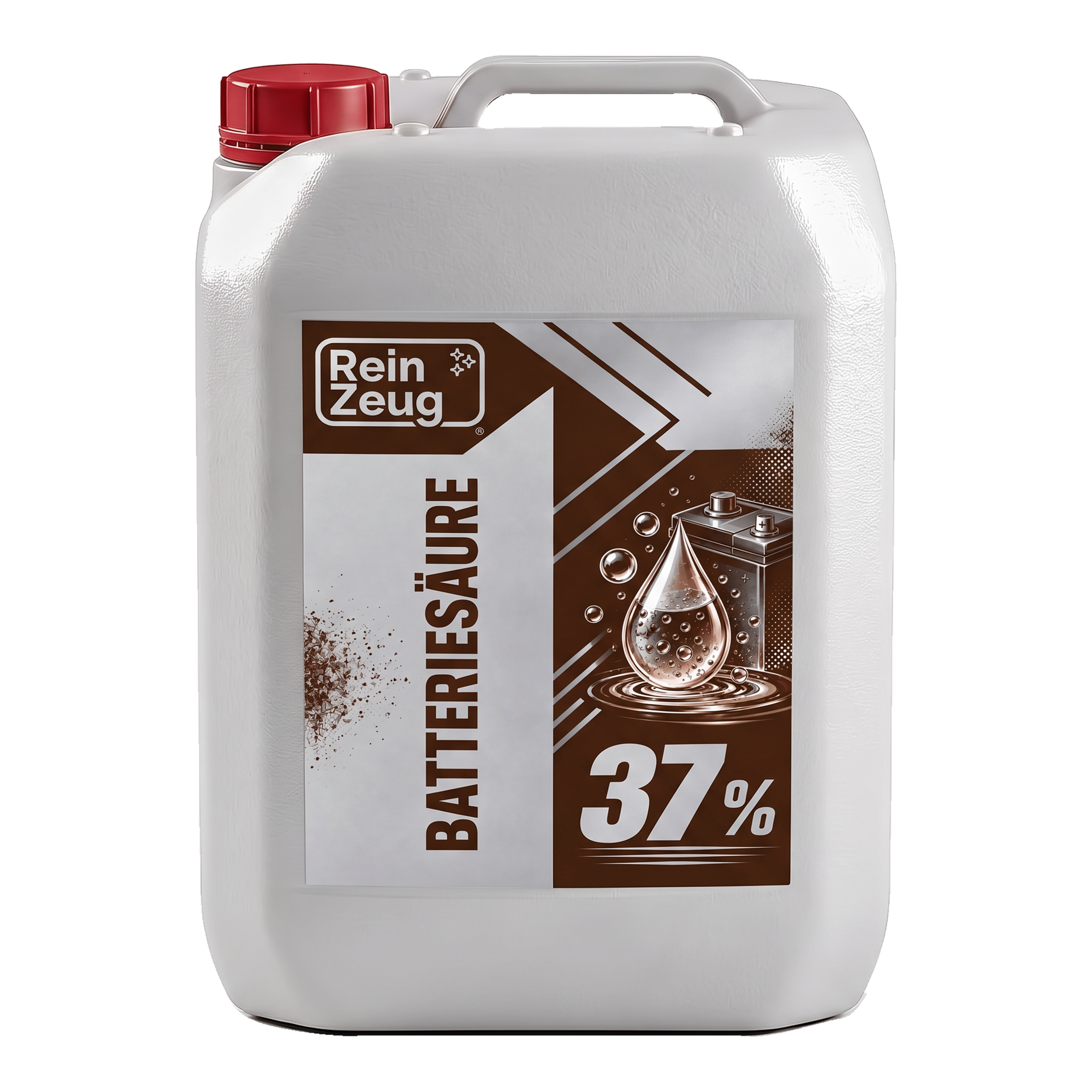 RZ_Batteriesäure37%_Front Batteriesäure 37 % – Reinzeug Kanister